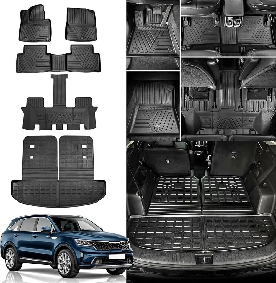Rongtaod Floor Mats Set for 2021-2026 Kia Sorento 6&7 Seats