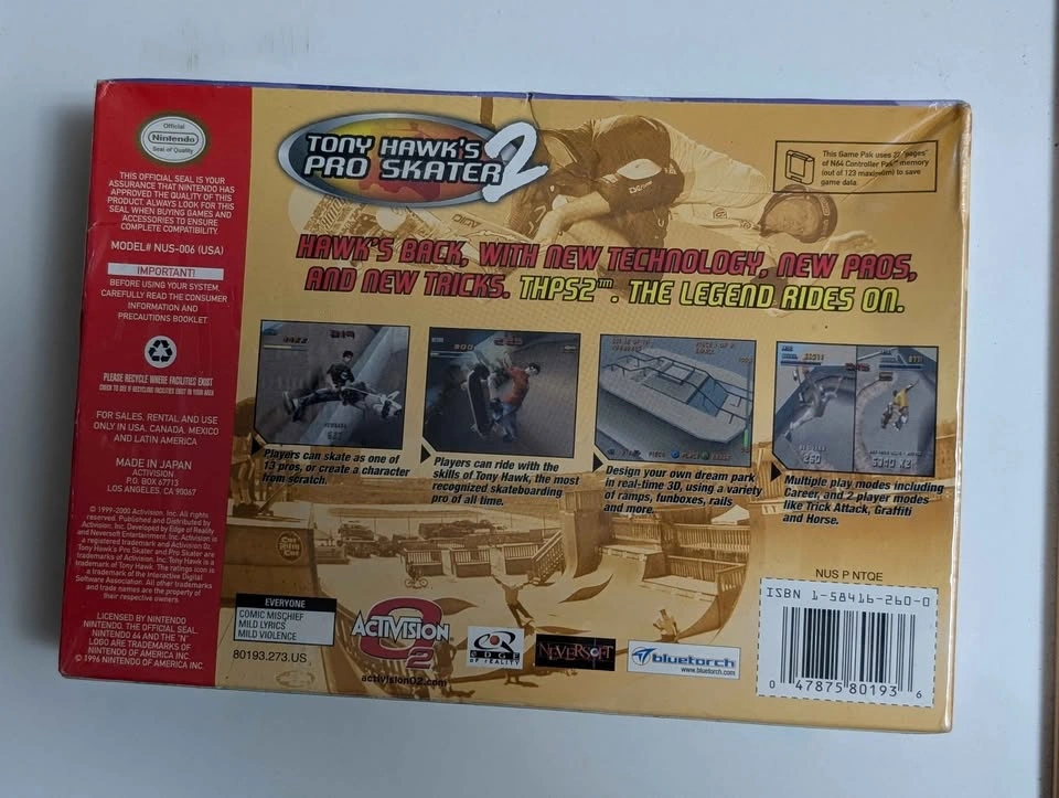 Tony Hawk's Pro Skater 2- SEALED - photo 3