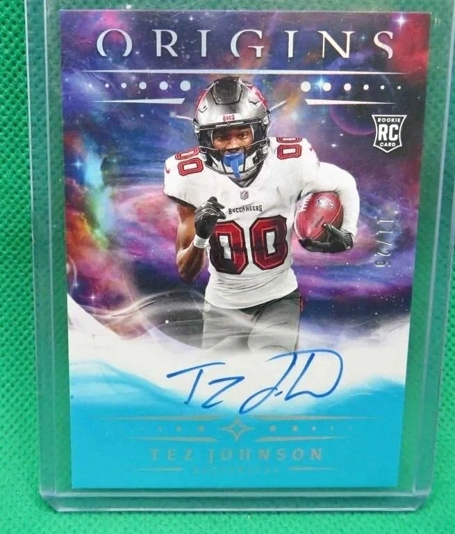 2025 Panini Origins Tez Johnson Rookie Autograph card 11/25