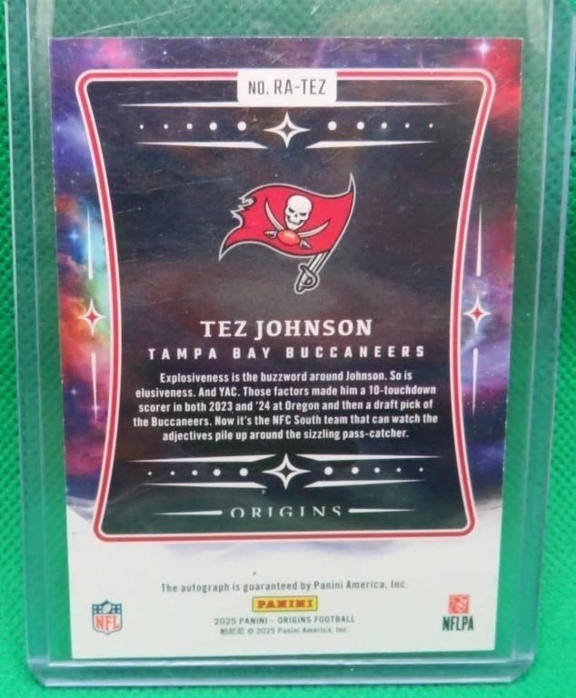 2025 Panini Origins Tez Johnson Rookie Autograph card 11/25 - photo 2