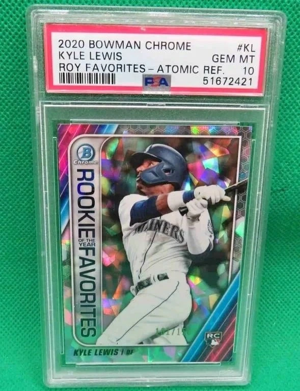 2020 Bowman Chrome Kyle Lewis Rookie Favorites Atomic Refractor