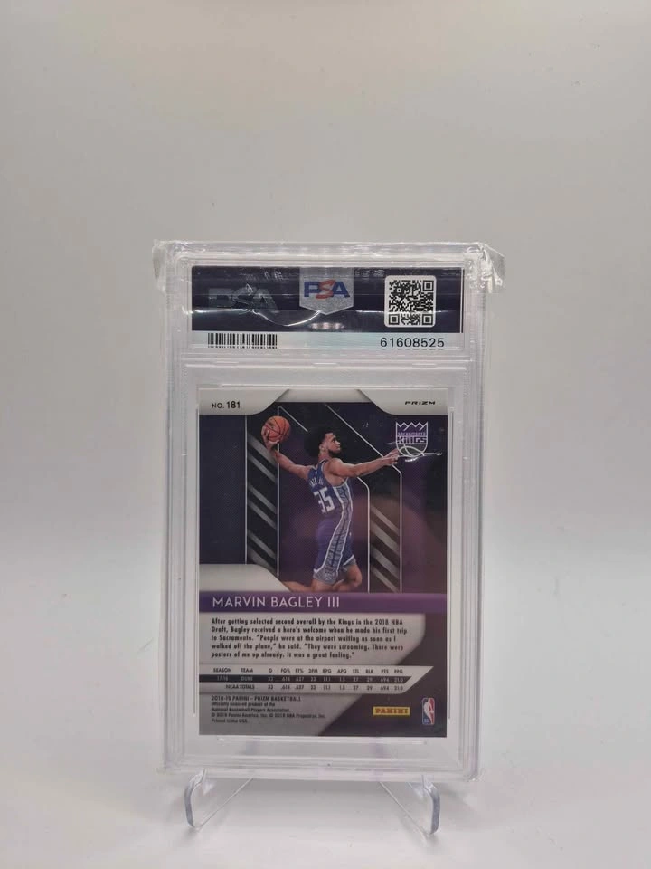 2018 Panini Prizm Marvin Bagley III Green Prizm RC #181 PSA 10 - photo 2