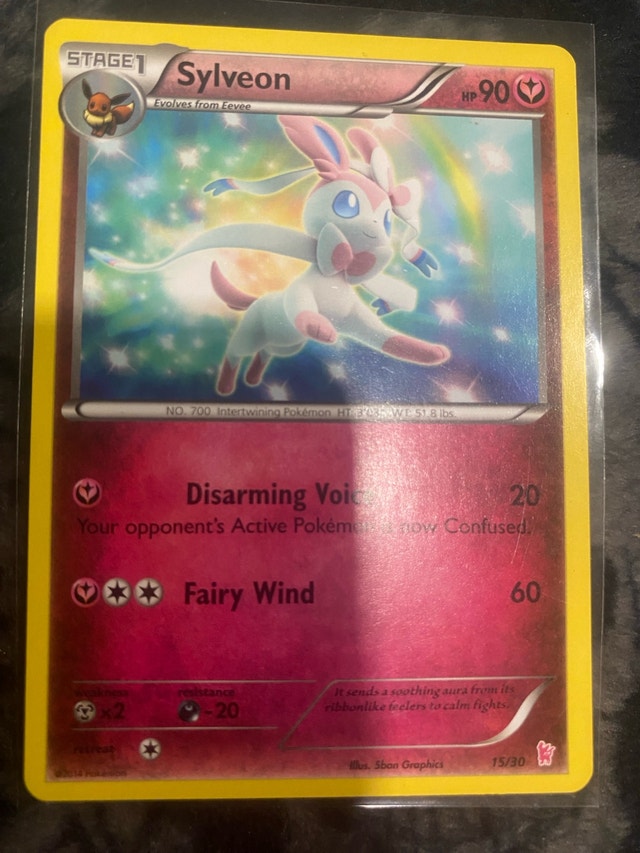 Sylveon Wigglytuff Comfey Fairy Pokemon Cards