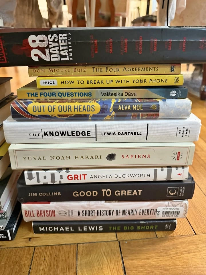 Assorted Books: Art, Fiction, Psychology, Comics, Self-Help