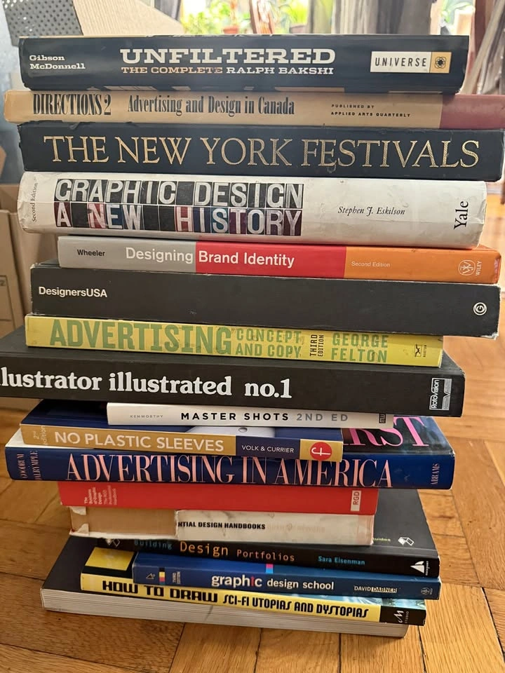 Multiple books: art, artist, design, art history