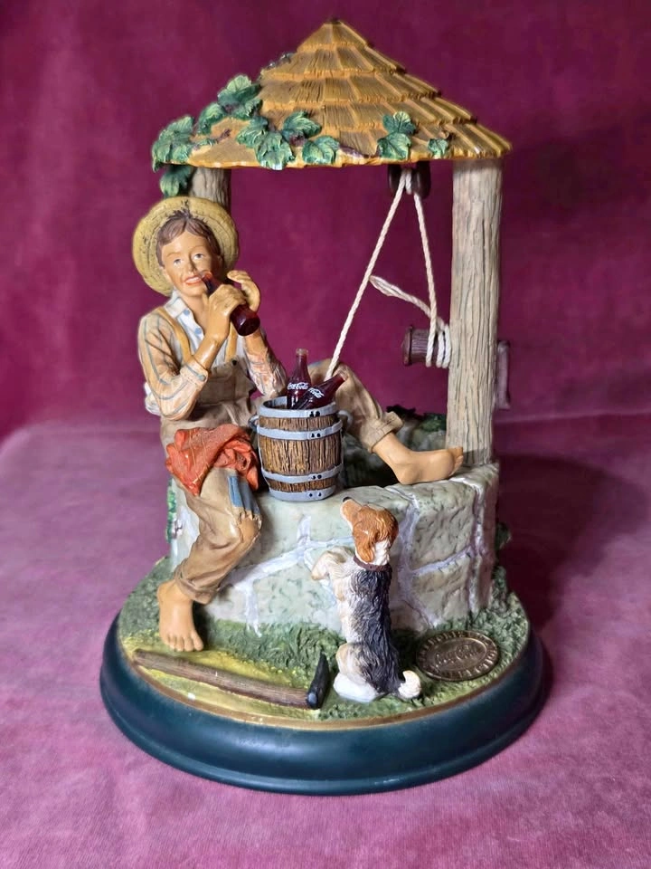 Vintage Norman Rockwell "Boy at the Well" Coca Cola Figurine