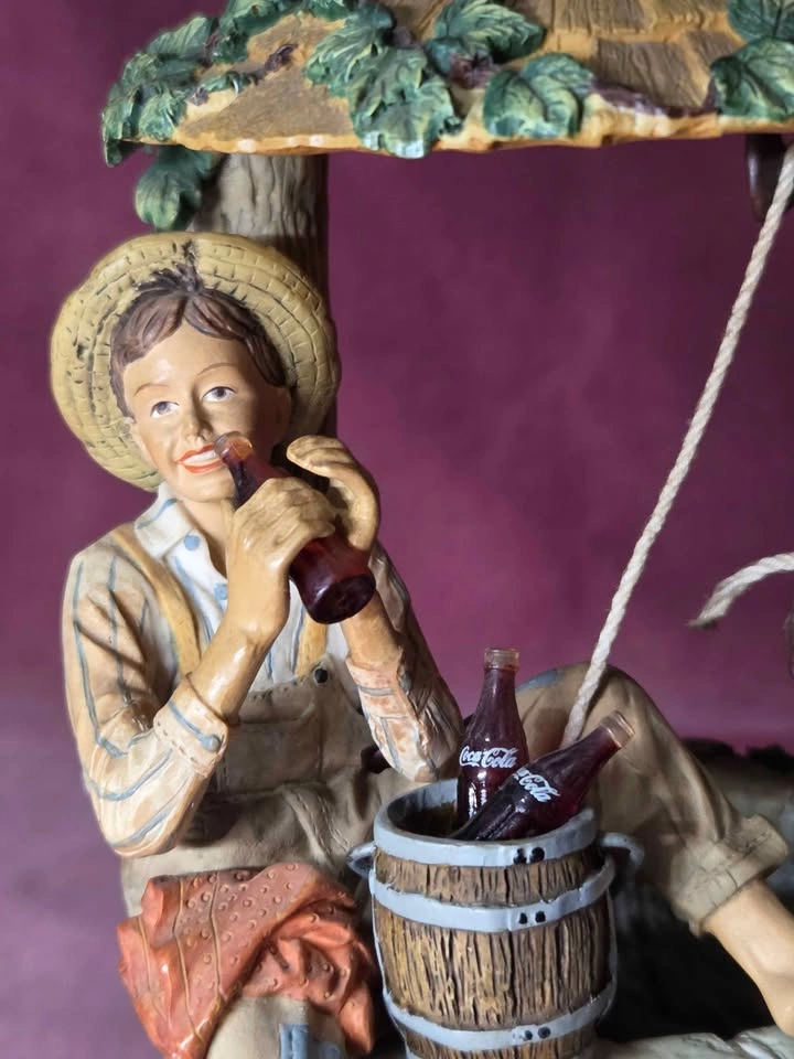 Vintage Norman Rockwell "Boy at the Well" Coca Cola Figurine - photo 3