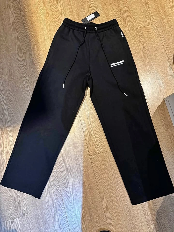 homme+ essentials black pants