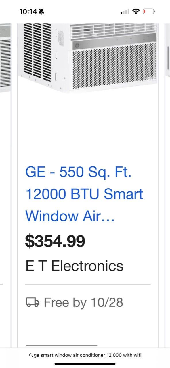 GE 12000 BTU Smart Window Air Conditioner