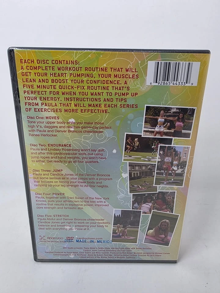 CARDIO CHEER (PAULA ABDUL) - THE COMPLETE 5-DISC SET (DVD) - photo 2