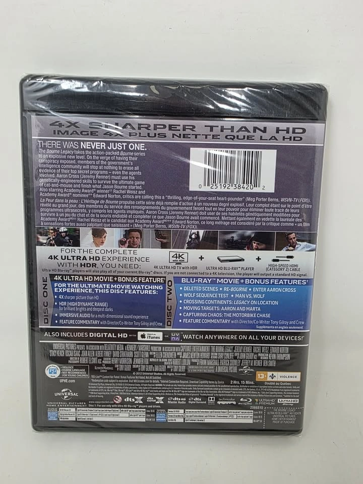 The Bourne Legacy 4K UHD Blu-ray New, Sealed - photo 2