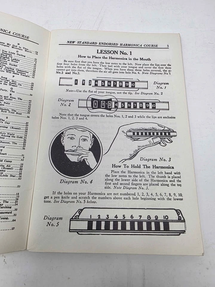 1954 New Standard HARMONICA Book - Instructions 200 Songs - photo 5