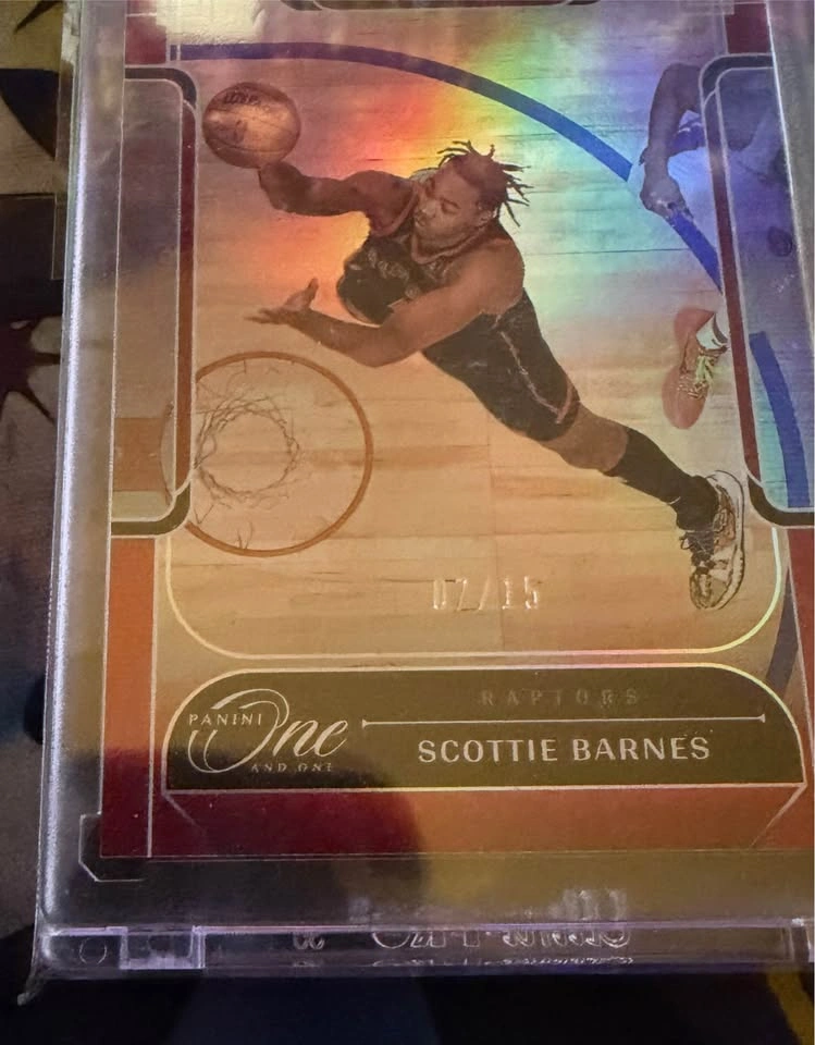 Scottie Barnes NBA Card /15 Toronto Raptors One and One - photo 2