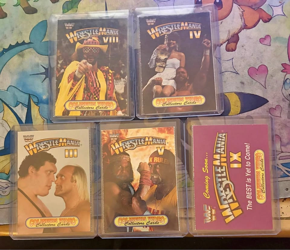 WWF Coliseum Video WrestleMania Collectors Card Lot