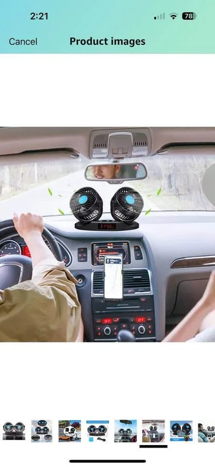 Car Dual Fan with Adjustable Heads image indicator(3)