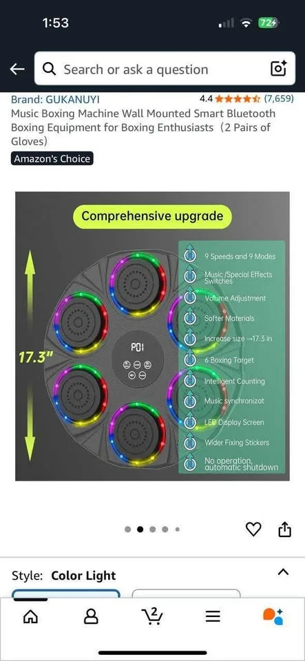 Music Boxing Machine – Wall Mounted Smart Trainer image indicator(3)