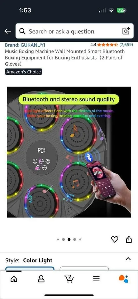 Music Boxing Machine – Wall Mounted Smart Trainer image indicator(4)