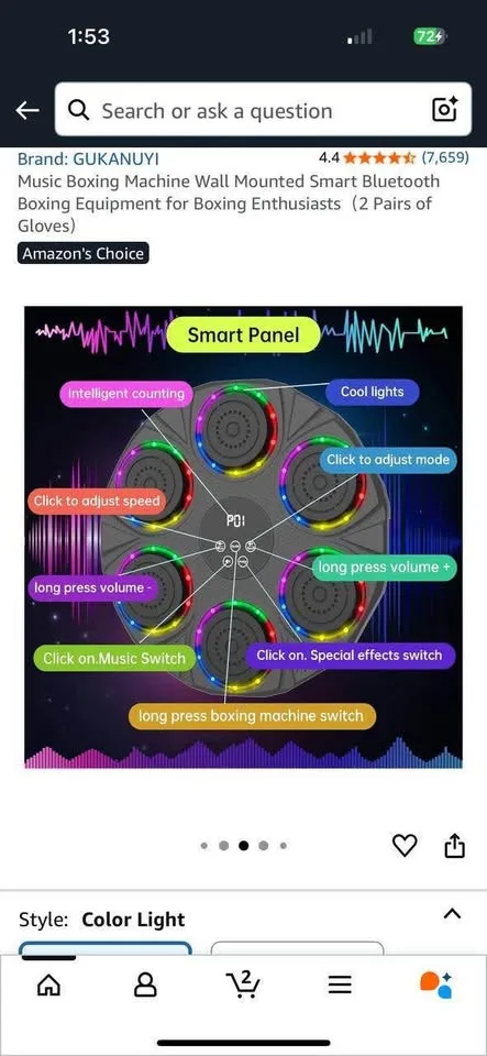 Music Boxing Machine – Wall Mounted Smart Trainer image indicator(5)
