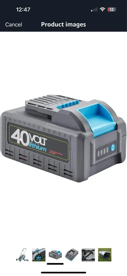 Cordless Electric Lawn Mower 40V with Battery & Charger image indicator(3)