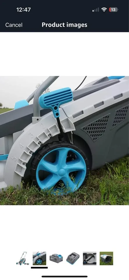 Cordless Electric Lawn Mower 40V with Battery & Charger image indicator(5)