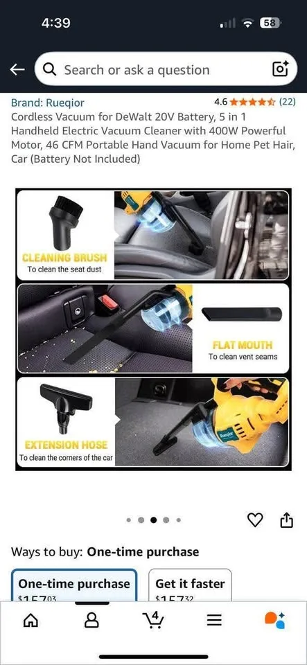 Cordless Vacuum 20V Battery image indicator(4)