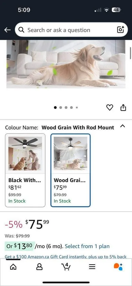 Hisummer 42” ceiling fan with light and remote image indicator(2)