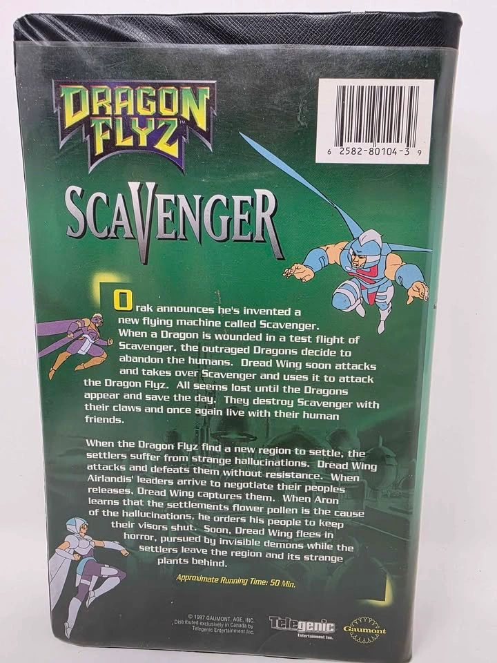 Lot of 4 Dragon Flyz VHS Tapes (1996) - Tested - photo 2
