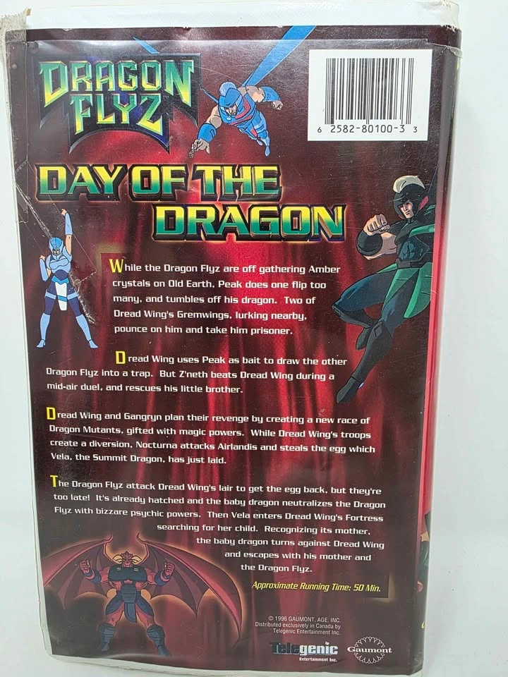 Lot of 4 Dragon Flyz VHS Tapes (1996) - Tested - photo 3