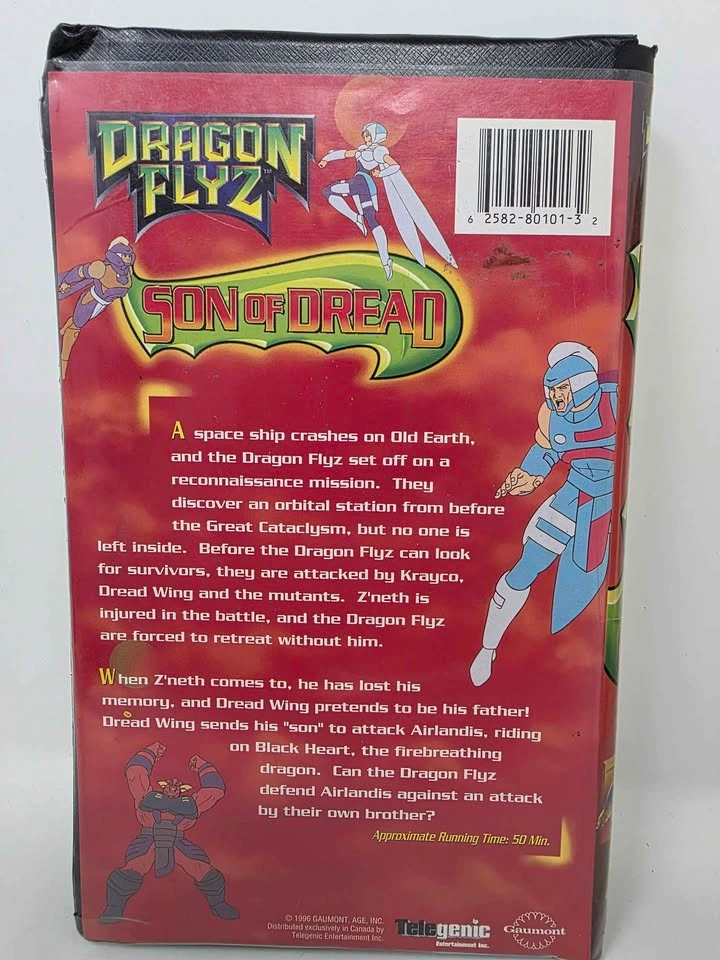 Lot of 4 Dragon Flyz VHS Tapes (1996) - Tested - photo 5