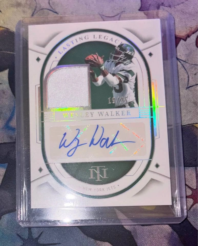 Wesley Walker NFL Patch Auto /25 New York Jets Card
