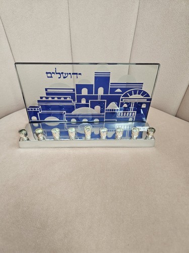 hanukkah menorah Metal And Glass - photo 4