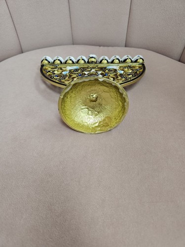 Metal Hanukkah Menora Magen David - photo 3