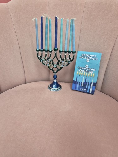 Metal Hanukkah Menora Magen David - photo 4