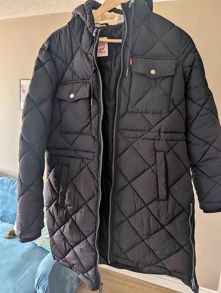 Levi's Quilted Hooded Parka Size M