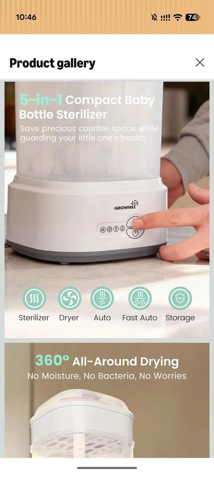 GROWNSY baby Bottle Sterilizer & Dryer - photo 3