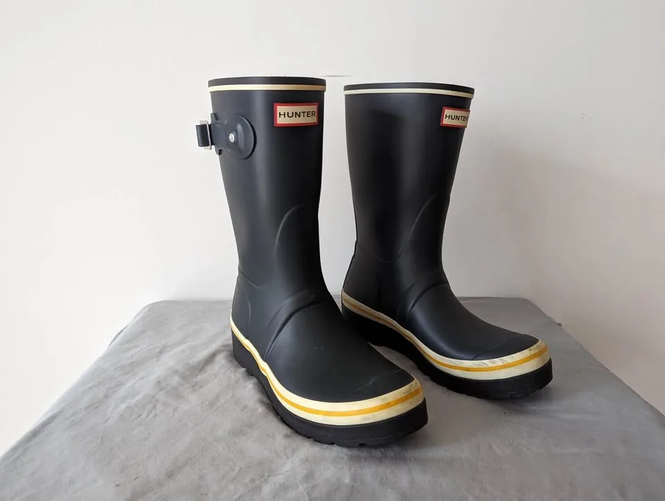 HUNTER Rain Boots Size US 8 W w/Insole & Socks image indicator(2)