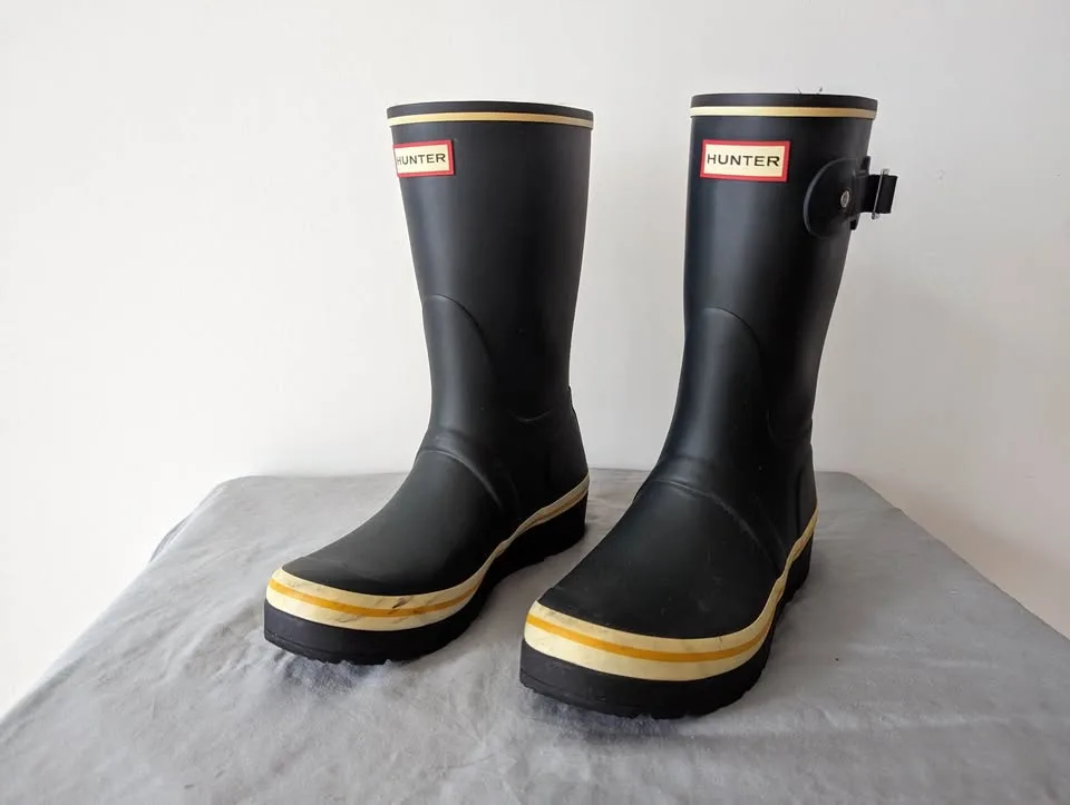 HUNTER Rain Boots Size US 8 W w/Insole & Socks image indicator(3)