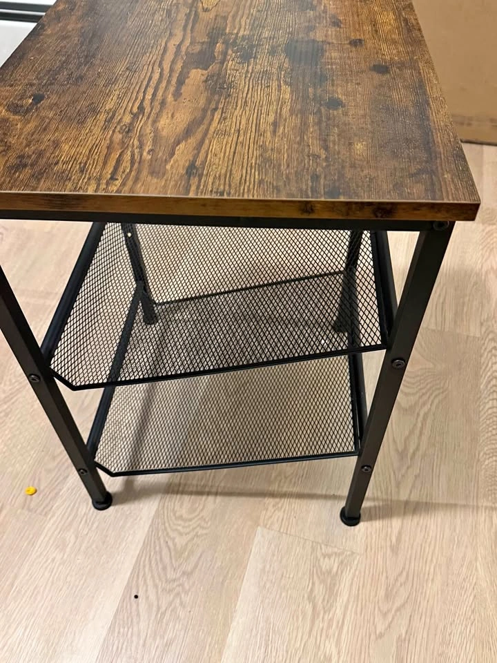 Costway 3-Tier Industrial End Side Table Nightstand