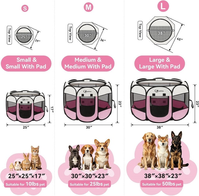 Brand New Pink Circular Pet Playpen for Small Pets - photo 2