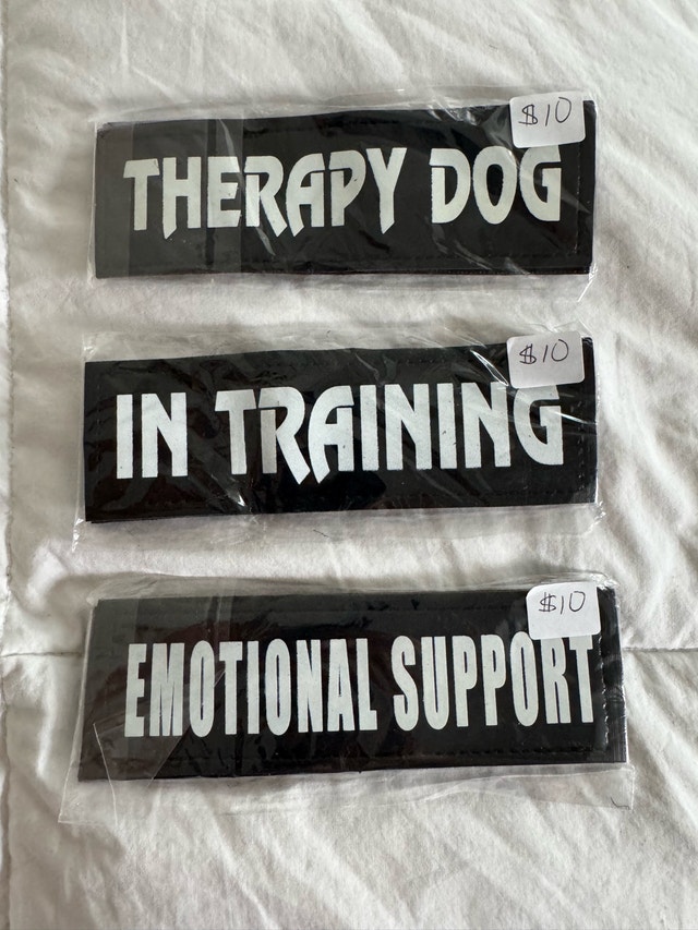 6 NEW Velcro Dog Training Badges $25 for All, Brand New - photo 2