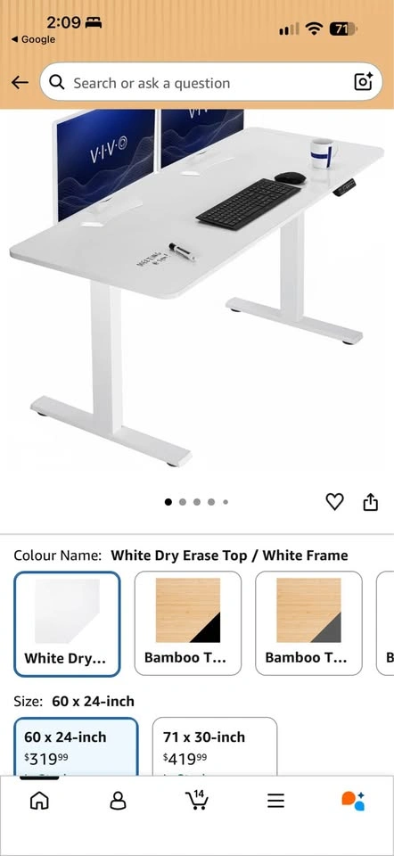VIVO Electric Standing Desk - photo 2