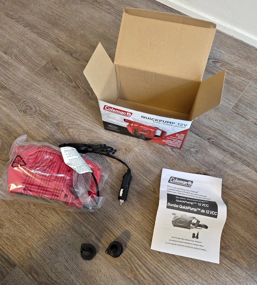 New Coleman QuickPump 12V Electric Air Mattress Pump