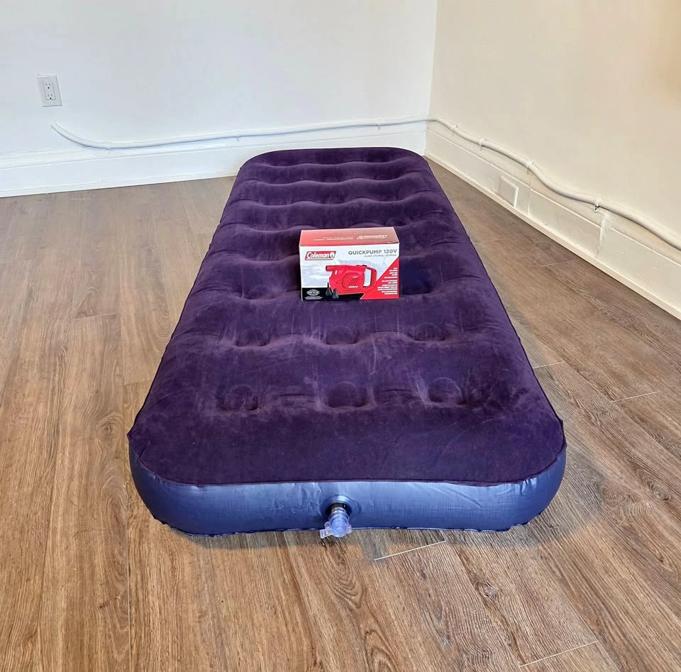 Mountain Warehouse Single Air Bed Mattress + Coleman Electric Pu