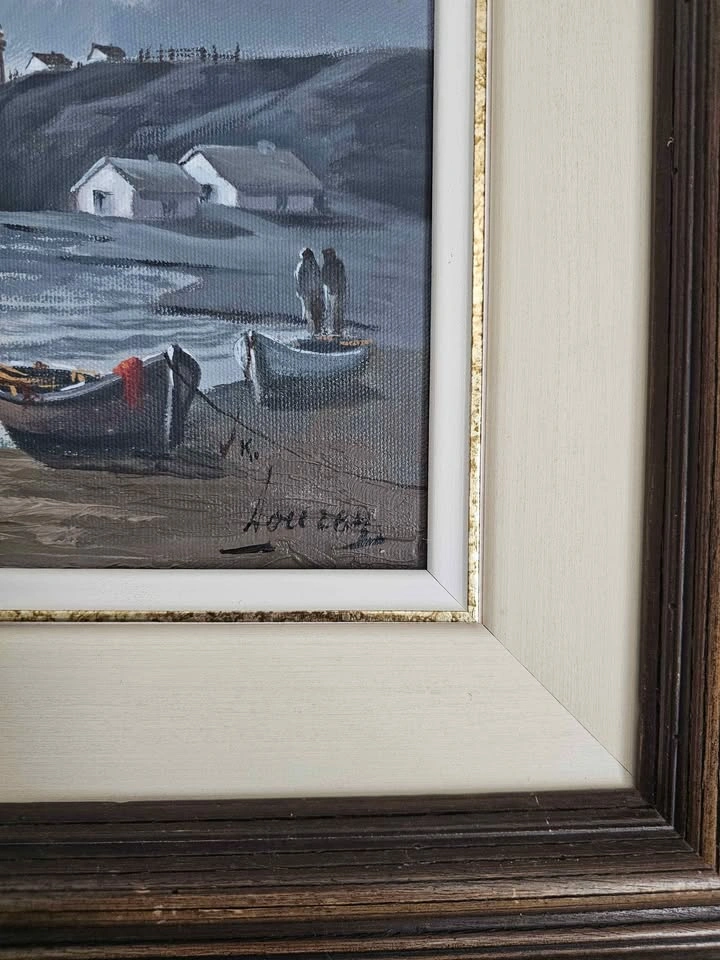 MID-CENTURY MARITIME OIL PAINTING SHOWPIECE (c. 1960s) - photo 2