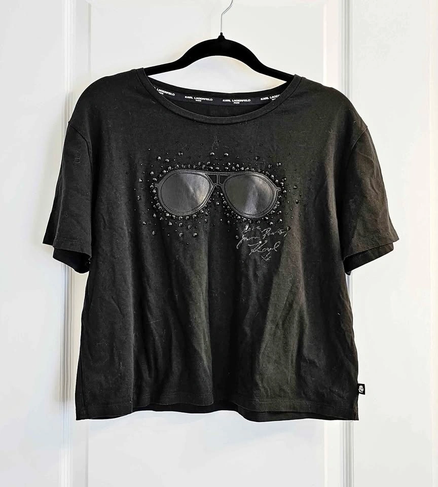 Karl Lagerfeld Paris Embellished Sunglasses Tee
