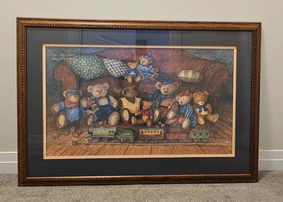 Choo-Choo Bears framed art - photo 2