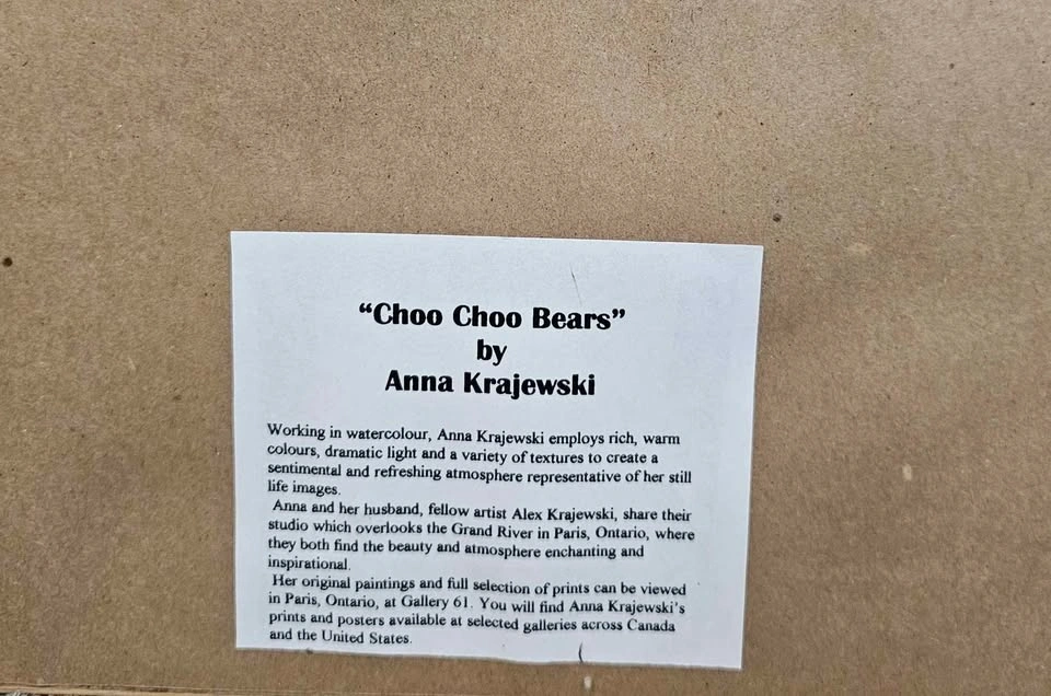 Choo-Choo Bears framed art - photo 4