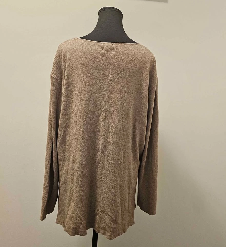 Splendid Taupe V-Neck Lightweight Women's Sweater - photo 2