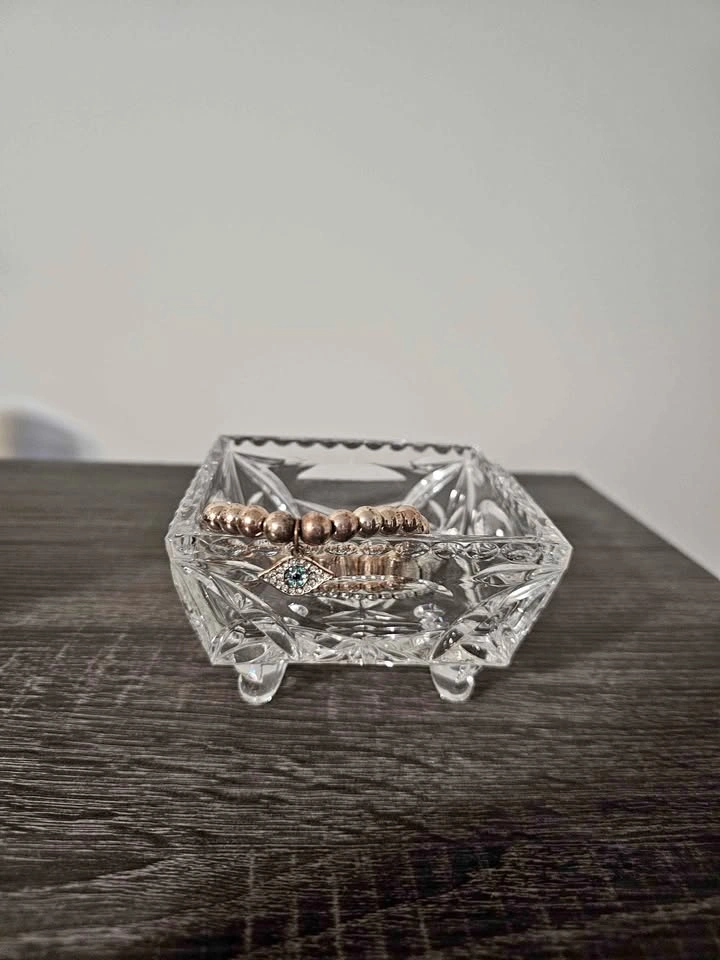 Vintage Crystal Trinket Dish