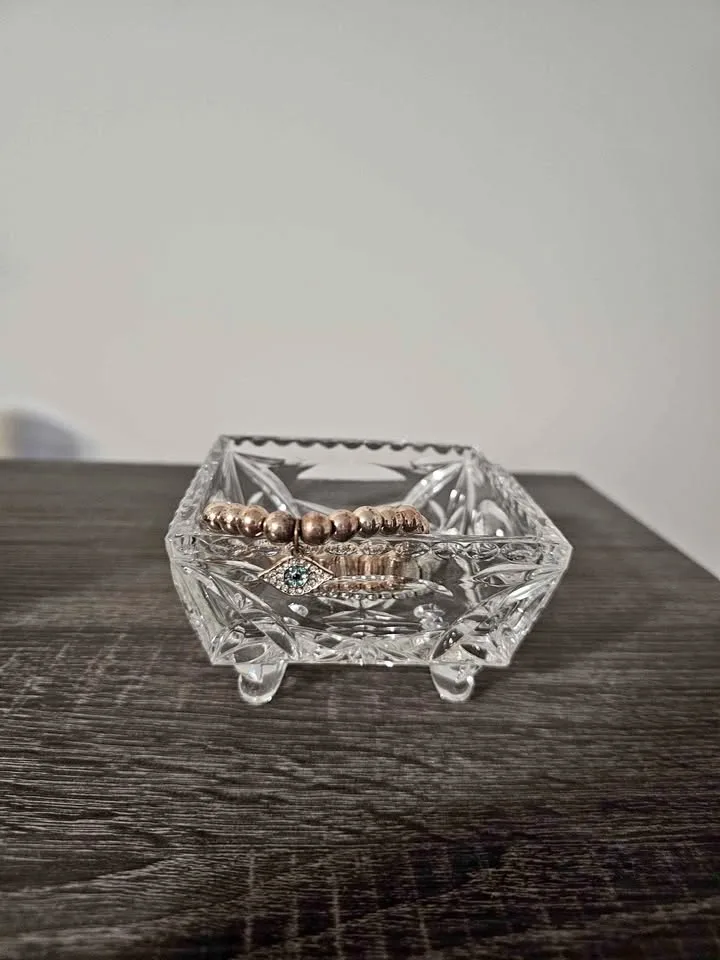 Vintage Crystal Trinket Dish